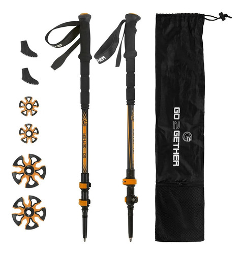 Bastones De Trekking De Fibra De Carbono G2 Telescopicos - N