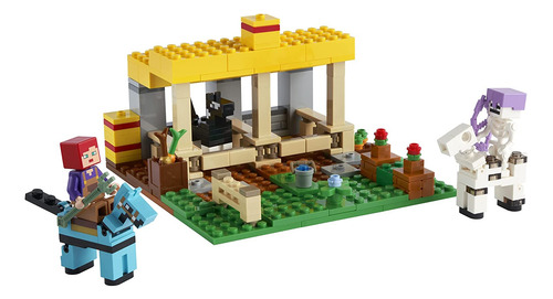 Kit De Construcción Lego Minecraft El Establo De Caballos 21