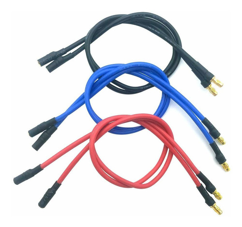 6pcs 3.5mm Banana Gold Bullet Connector Extension Cable For 