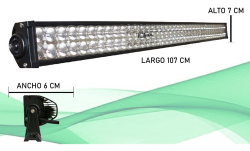 Imagen 2 de 3 de I O L Barra 42 Pulgadas Recta 80 Hiper Led Base Techo Jeep