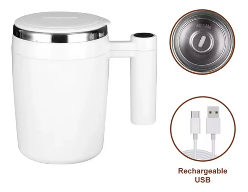 Taza Mezcladora Batidora Magnetica Automatica Con Usb Rosa