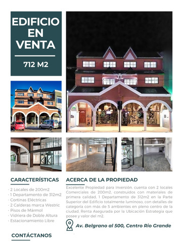 Edificio En RÃo Grande: ¡712 M² Con Ingresos Asegurados! 2 Locales Comerciales + Amplio Departamento