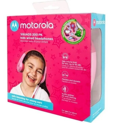 Imagen 5 de 5 de Audífonos Para Niños Motorola Squads 200 Control De Volumen