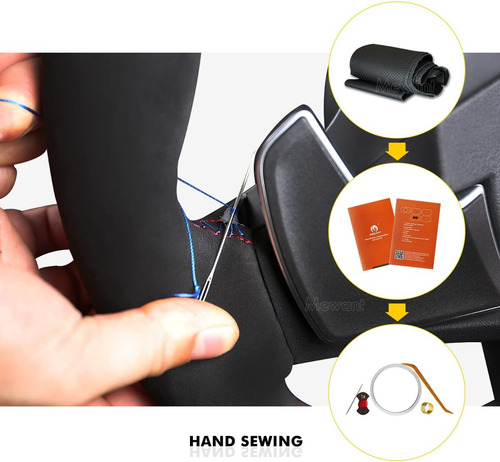 Mewant Funda Protectora Para Volante De Coche De Cuero Pu Ne