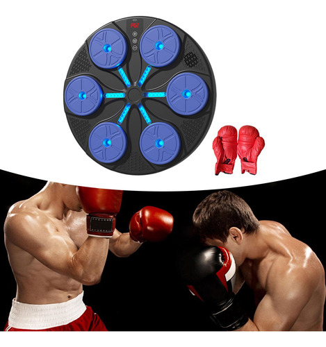 Máquina De Boxeo Musical Objetivo Guantes Para Adultos Azul
