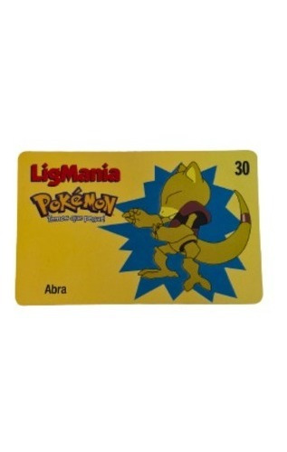 Cartão Telefônico Ligmania Pokémon - Abra - 6/30