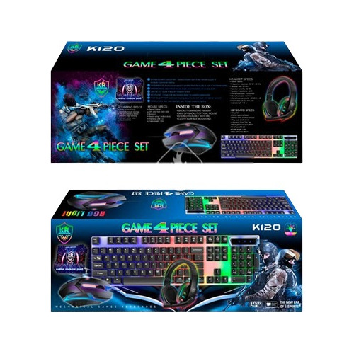 Combo Gaming Set 4 En 1 Teclado Audífonos Mouse Mousepad®