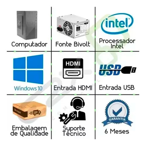 Kit 2 Computador Intel I7 16gb Ssd 1tb Monitor 21 - Completo
