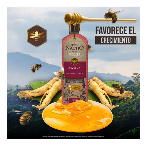 Shampoo Tío Nacho Ginseng Anti Caída 950 Ml