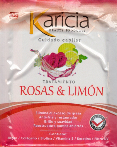 Karicia Tratamiento Capilar Rosas Limon B - g a $97