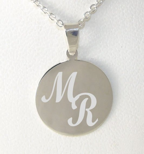 Imagen 4 de 7 de Foto Medalla Plata 925 Redonda 20mm + Cadena Mujer