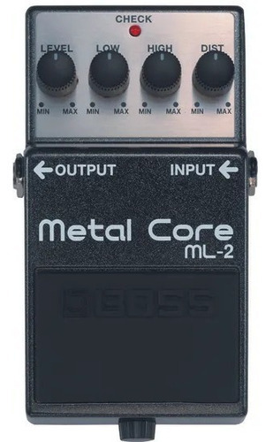 Pedal Boss Distorção Metal Core Ml-2 High Gain Para Guitarra Cor Preto