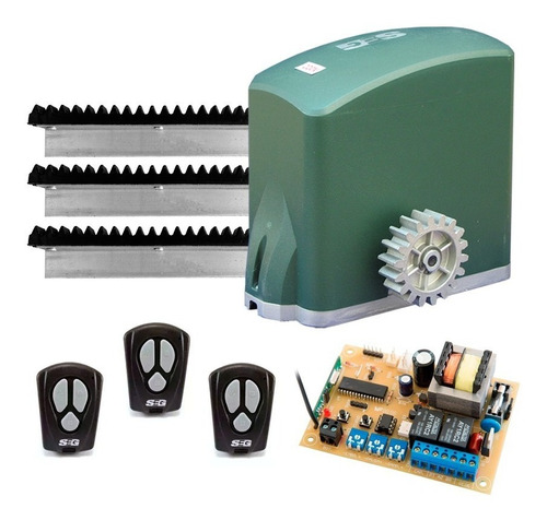 Kit Motor Seg  Ch800 Portón Corredizo Kg 3 Controles