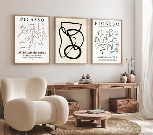 Set Cuadro Decorativo X3 Picasso. Quaddros