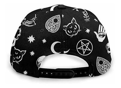 Antkondnm Gorra De Ala Plana Con Diseño Gótico De Calavera D