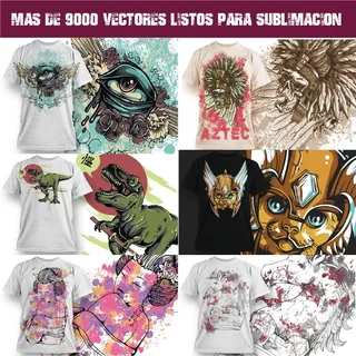 Pack De Vectores Sublimación,serigrafia Y Transfer 7000 Vect