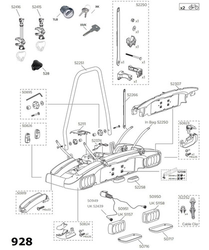 Peças De Reposicão 928 Thule Euroclassic Nos Confirme O Cód