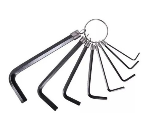 Chave Allen Metal Conjunto Argola 8 Peças Saint F-140