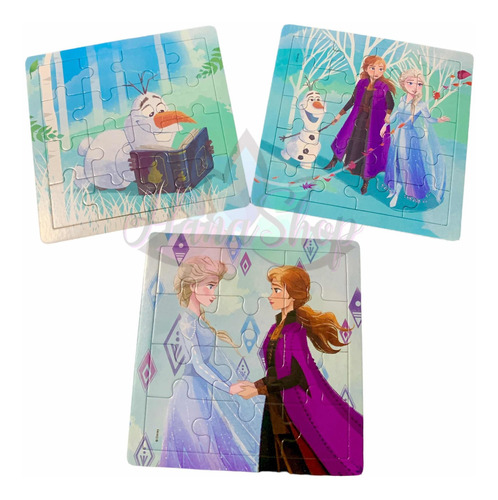 Kit 3 Quebra-cabeça Infantil Frozen Disney Meninas Etitoys