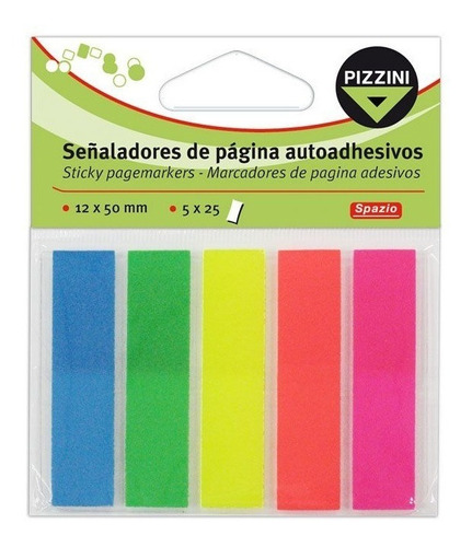 Señaladores De Pagina Banderitas Adhesivas Pizzini Colorfluo