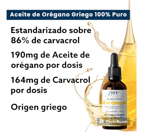 Aceite De Orégano Griego Puro