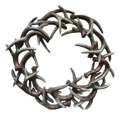 Christmas Wreath With White Deer Antlers 30 30 Cm