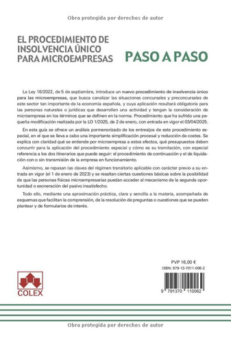 El Procedimiento De Insolvencia Unico Para Microempresas. Pa