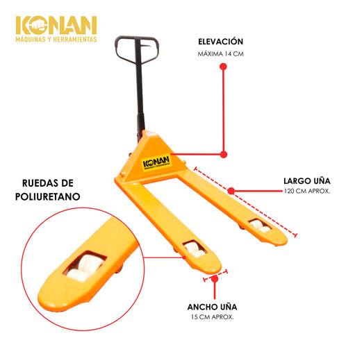 Zorra Hidraulica Para 3 Tns. P . Ancha Konan Kkz/30l