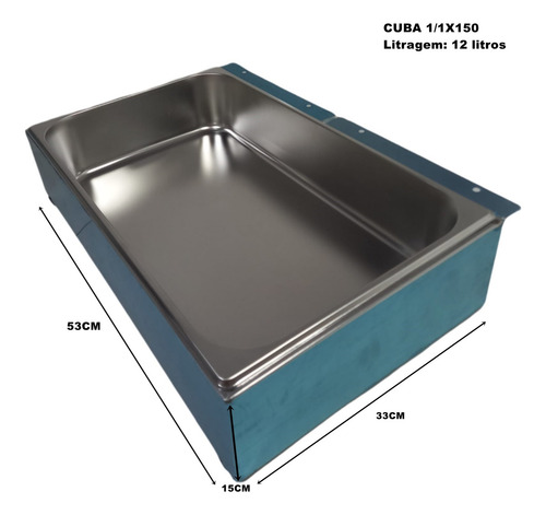 Cuba Gastronômica Com Base 1/1x100 Gn Cor Inox