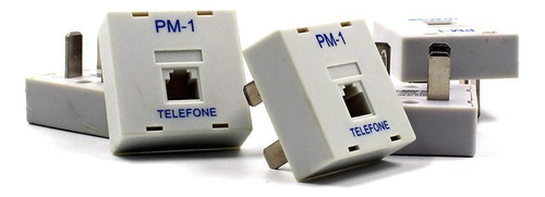 Pino Modular Rj11 Para Telefone Com 6 Unidades Branco