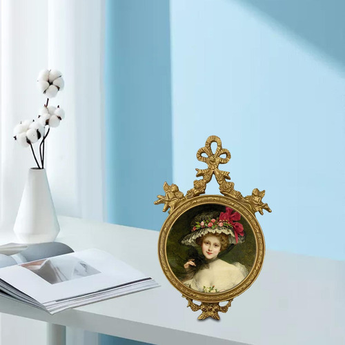 Portafotos Decorativo Adornado Con Marco De Fotos Antiguo