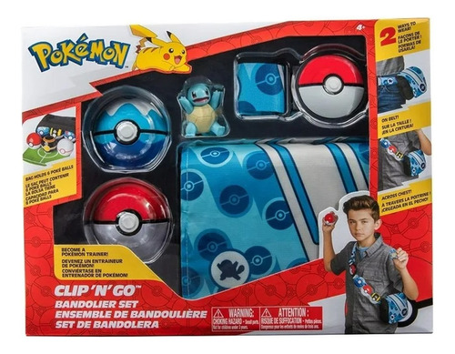Pokemon Squirtle Set De Pokebolas Y Morral Clip N Go