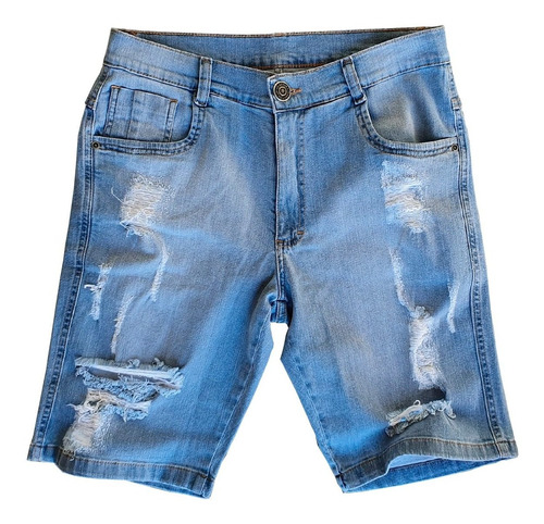 Kit 10 Bermudas Jeans Masculina Rasgado Destroyed Atacado