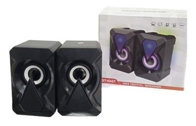 Corneta Para Pc Laptop Speaker Yst-1047 Con Luces Led