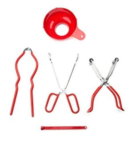 Fox Run 5250 Home Canning Tool Set 5 Piezas Rojo