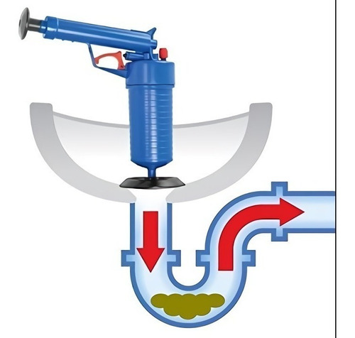 Pistola Destapador Cañerias, Baños, Tinas Presión Aire
