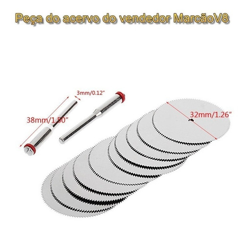 2 Suportes + 10 Discos Hss De 32 Mm P Micro Retifica Dremel