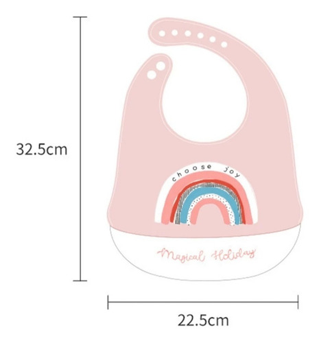 Imagen 4 de 6 de Baberos En Silicona Impermeable Con Bolsillo Limpieza Fácil