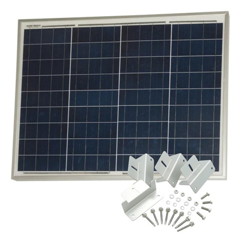Panel Solar Policristalino 50w Con Soportes Enertik