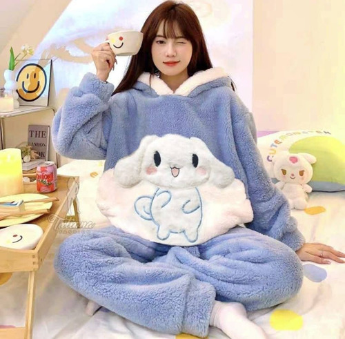 Piyama Conjunto Niña Corderito Sanrio Capucha Bolsillos