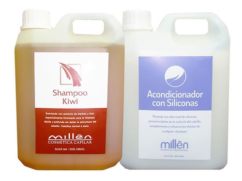 Pack Shampoo Kiwi 5 Litros + Acondicionador 5l Limpieza
