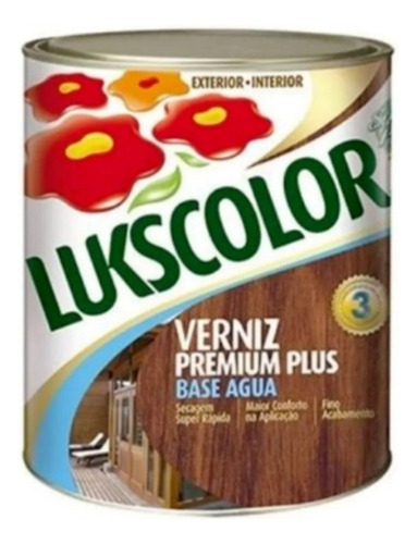 Verniz Madeira Base Água Incolor Brilhante 900ml Lukscolor