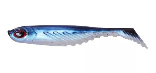 Señuelos Goma Caster Pesca Antienganche Soft Minnow Azul 3u