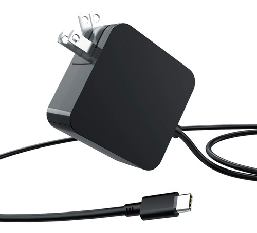 Cargador Usb-c Lap Pow Para Hp Chromebook 14 -negro