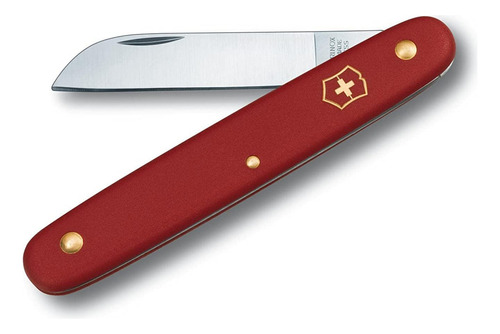 Victorinox Cuchillo Floral, 4.0 In Hoja Recta, Mango Rojo 3.