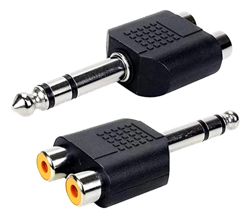 Kit 10 Adaptador Plug P10 Stereo 6,35mm X 2 Rca Jack Fêmea