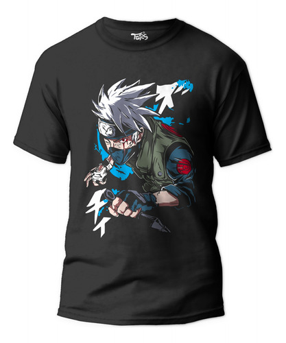 Polera Kakashi - Moda Hombre Juvenil - Estampada Anime