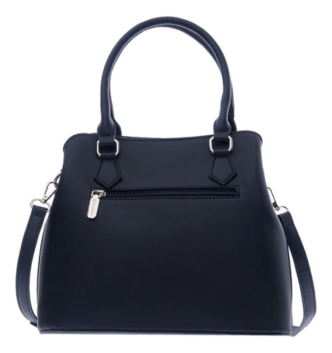 Bolsa Satchel Olimba Mujer De Moda Grande Amplia 88524 Negro Lisa Oro