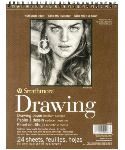 Cuaderno Dibujo Strathmore Drawing Media 28x35.6cm 130g 24h