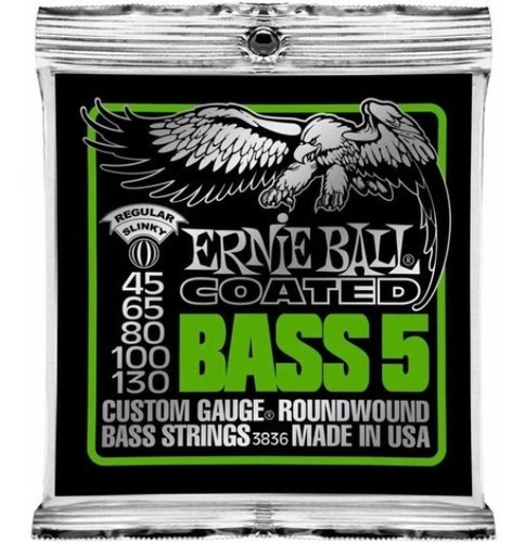 Encordado Bajo 5 Cuerdas Ernie Ball 3836 Coated